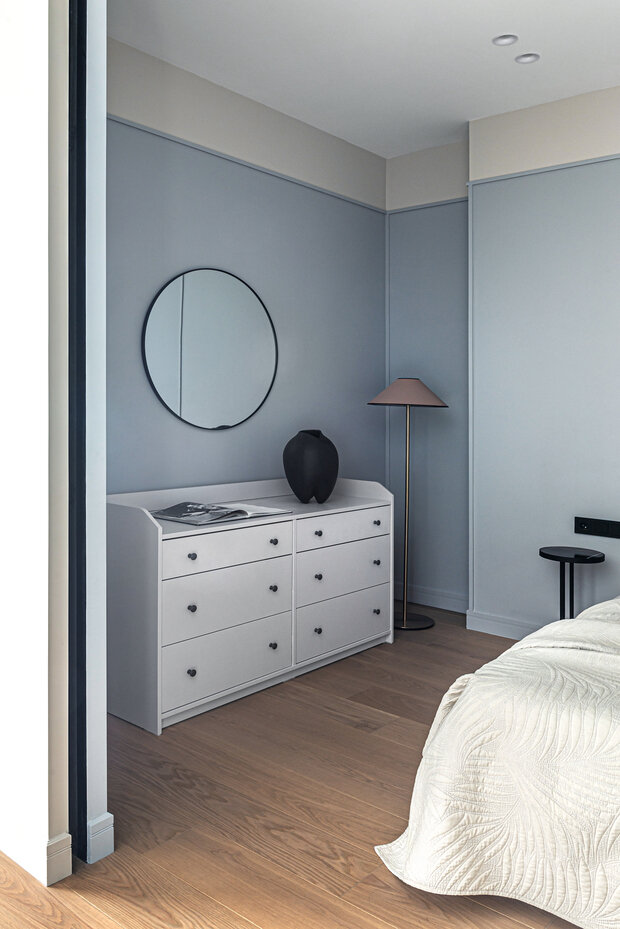 Фотография: Спальня в стиле Современный, Минимализм, Квартира, Проект дня, Москва, 3 комнаты, 60-90 метров, D.A. Interior Design, Анна Коробко – фото на INMYROOM