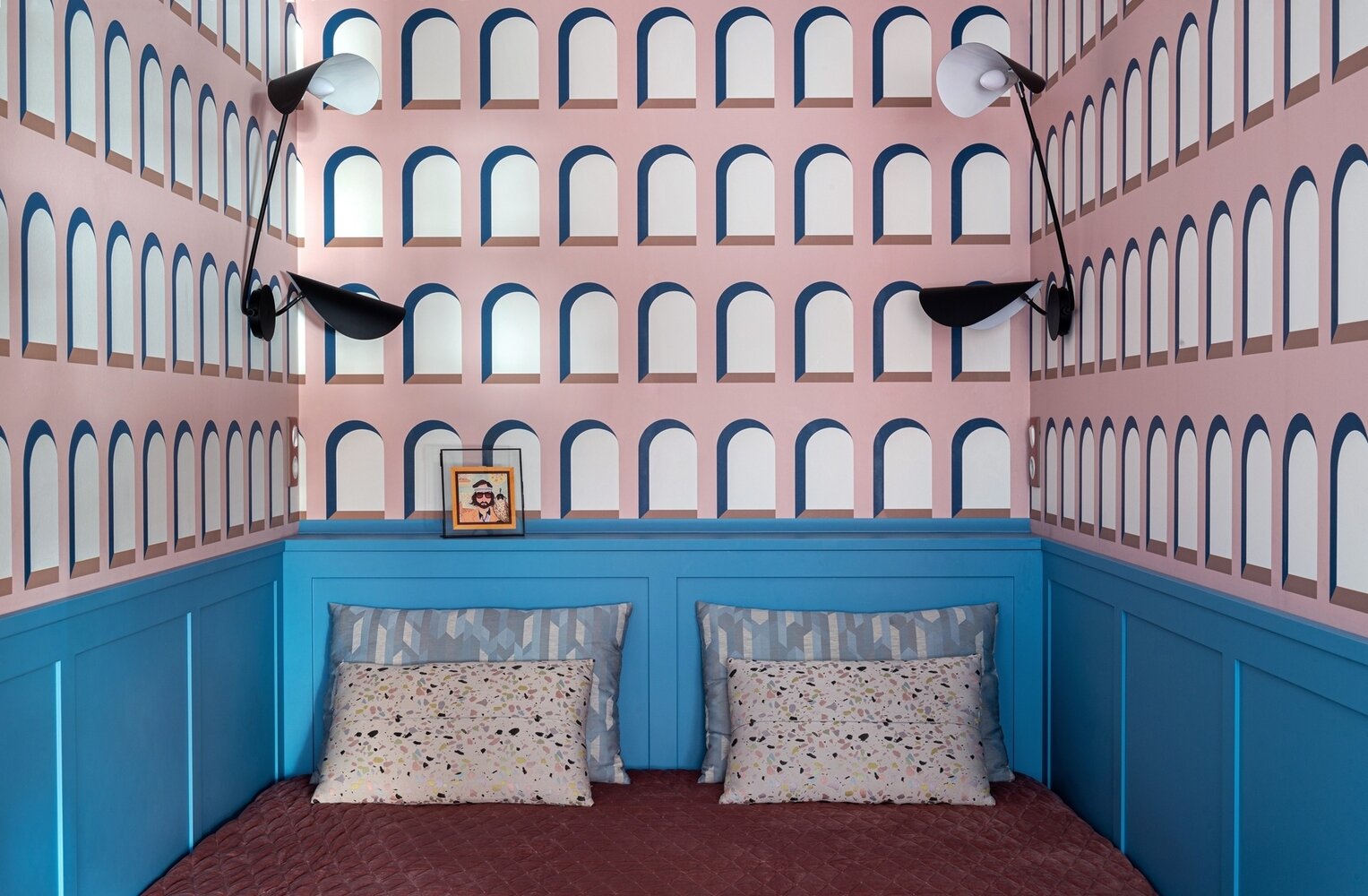 Фотография: Спальня в стиле Современный, Эклектика, Малогабаритная квартира, Квартира, Проект недели, Москва, Оксана Олейник, Монолитный дом, до 40 метров – фото на INMYROOM