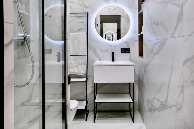 Фотография: Ванная в стиле Минимализм, Малогабаритная квартира, Квартира, Студия, Проект недели, Москва, до 40 метров, Виталий Мясников – фото на INMYROOM
