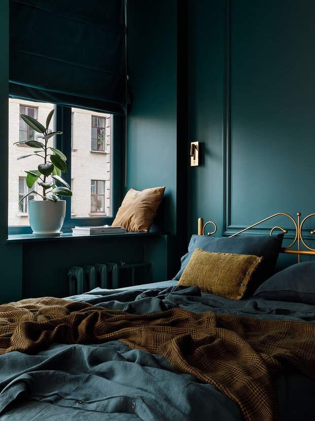 Фотография: Спальня в стиле Эклектика, Квартира, Проект дня, Санкт-Петербург, Кирпичный дом, 4 и больше, Бохо, Анна Король, Винтажный – фото на INMYROOM