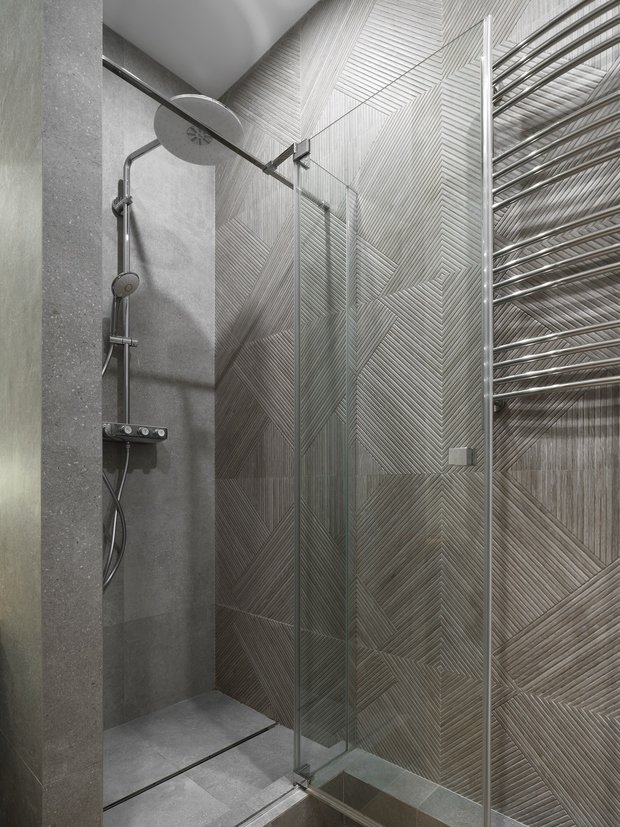 Фотография: Ванная в стиле Современный, Минимализм, Квартира, Проект недели, Москва, 2 комнаты, 40-60 метров, 60-90 метров, Ксения Елисеева – фото на INMYROOM