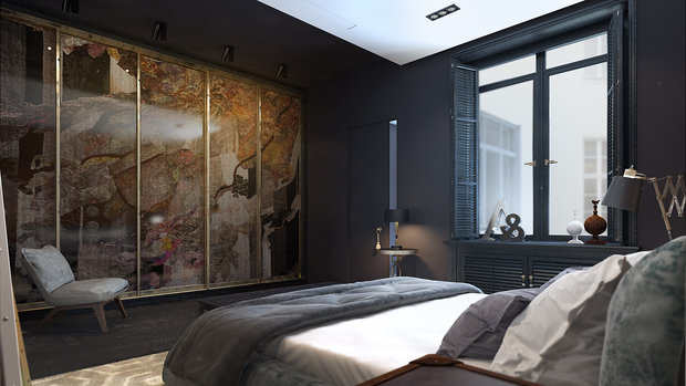 Фотография: Спальня в стиле Восточный, Квартира, Дома и квартиры, Проект недели, Ар-деко – фото на INMYROOM