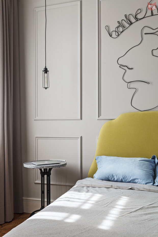 Фотография: Спальня в стиле Прованс и Кантри, Эклектика, Квартира, Проект недели, Москва, Ольга Абрамова, Монолитный дом, 3 комнаты, Более 90 метров – фото на INMYROOM