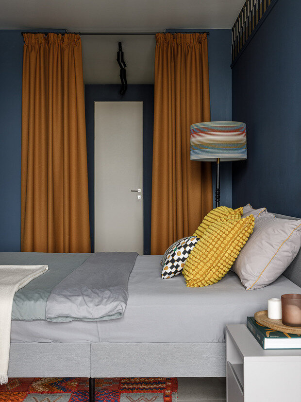 Фотография: Спальня в стиле Скандинавский, Современный, Эклектика, Квартира, Проект дня, Монолитный дом, 4 и больше, Более 90 метров, Уфа, Лилия Асфандиярова, Винтажный – фото на INMYROOM