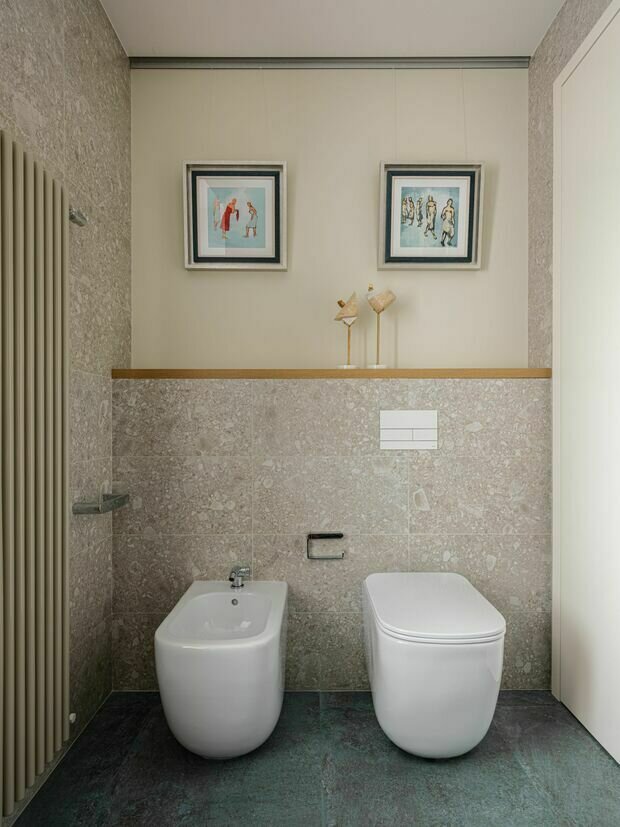 Фотография: Ванная в стиле Современный, Эклектика, Квартира, Проект дня, 4 и больше, Более 90 метров, Екатерина Митрошина, Анна Оробинская, Наталья Боник – фото на INMYROOM