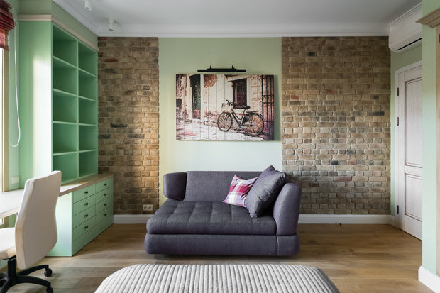 Фотография: Детская в стиле Лофт, Прованс и Кантри, Квартира, Проект недели, Москва, Альбина Алиева, Монолитный дом, 4 и больше, Более 90 метров – фото на INMYROOM