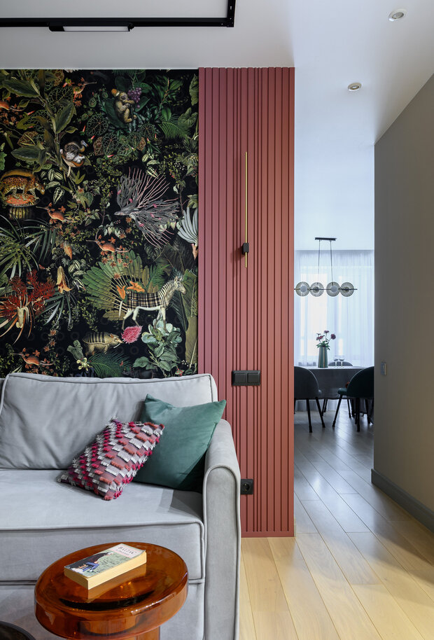 Фотография: Гостиная в стиле Современный, Квартира, Проект дня, Нижний Новгород, 1 комната, 40-60 метров, Любовь Мамошкина – фото на INMYROOM