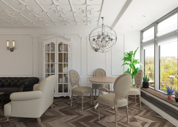 Фото из портфолио Винтажная классика.  – фотографии дизайна интерьеров на INMYROOM