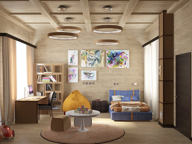 Фото из портфолио Дизайн-проект деревянного дома в Нижегородской области – фотографии дизайна интерьеров на INMYROOM