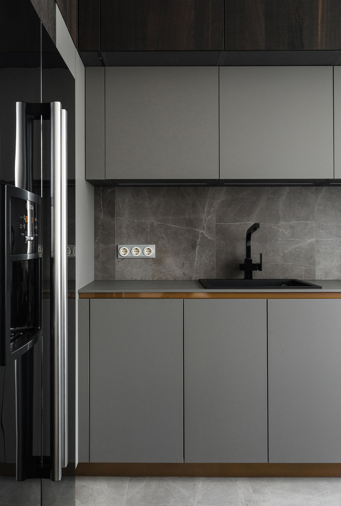 Фотография: Кухня и столовая в стиле Современный, Квартира, Проект недели, Санкт-Петербург, Монолитный дом, 3 комнаты, Более 90 метров, Ольга Дианова, Лилия Темербулатова, D&T architects – фото на INMYROOM