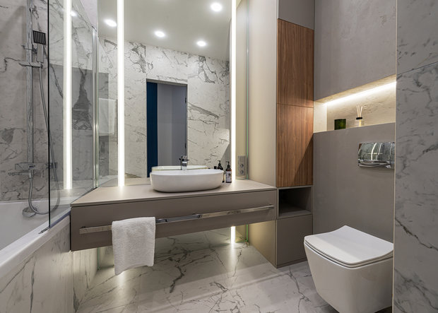 Фотография: Ванная в стиле Современный, Минимализм, Скандинавский, Квартира, Проект недели, Ростов-на-Дону, 4 и больше, Более 90 метров, L.I.S.T., Ирина Власова – фото на INMYROOM