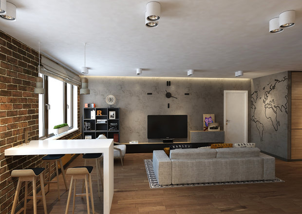 Фото из портфолио Tim's Loft – фотографии дизайна интерьеров на INMYROOM