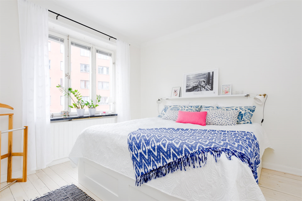 Фотография: Спальня в стиле Скандинавский, Малогабаритная квартира, Квартира, Дома и квартиры – фото на INMYROOM