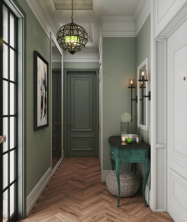 Фотография: Прихожая в стиле Классический, Современный, Эклектика, Квартира, Проект недели, Одинцово, Монолитный дом, 2 комнаты, 40-60 метров, Andrei Lobin Design Buro, Андрей Лобин – фото на INMYROOM