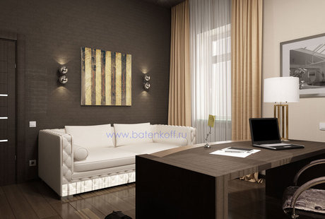 Дизайн проект кабинета в ардеко в г Нягань 