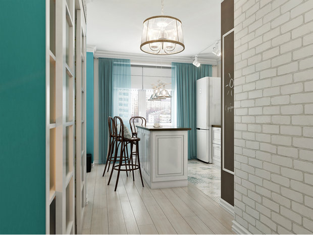 Фото из портфолио Птичка певчая. Проект квартиры 42 кв.м. – фотографии дизайна интерьеров на INMYROOM