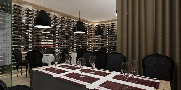 Фото из портфолио VINOSTUDIA ВИННЫЙ БАР-РЕСТОРАН НА КОНЮШЕННОЙ – фотографии дизайна интерьеров на INMYROOM