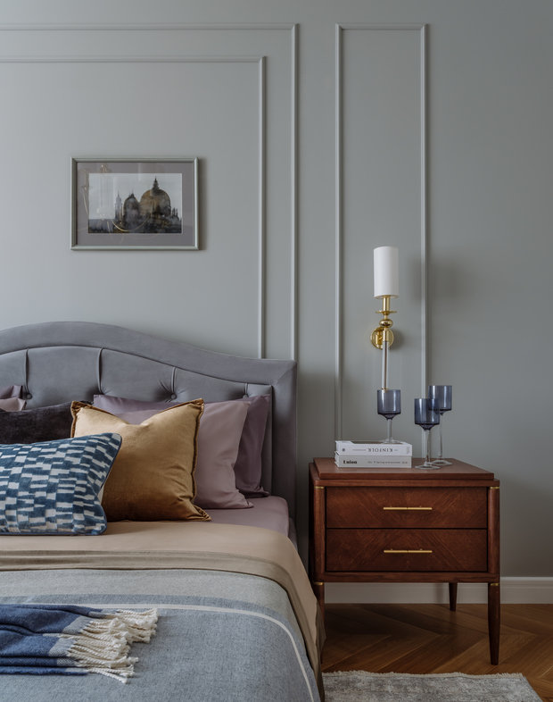 Фотография: Спальня в стиле Классический, Современный, Квартира, Проект недели, 2 комнаты, 40-60 метров, Тула, Ирина Виневская – фото на INMYROOM