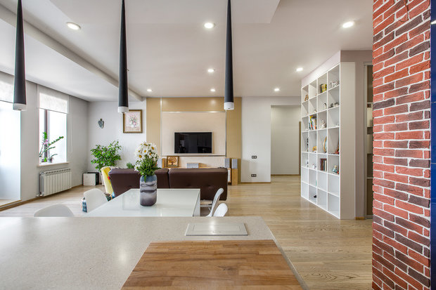 Фото из портфолио Квартира 117м2 в центре Казани. Гостиная – фотографии дизайна интерьеров на INMYROOM