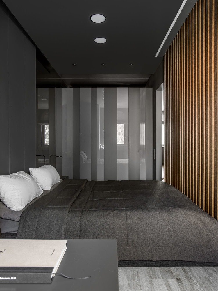 Фотография: Спальня в стиле Лофт, Кухня и столовая, Гостиная, Квартира, Черный, Серый, ПРЕМИЯ INMYROOM – фото на INMYROOM Фотография: Спальня в стиле Лофт, Кухня и столовая, Гостиная, Квартира, Черный, Серый, ПРЕМИЯ INMYROOM – фото на INMYROOM