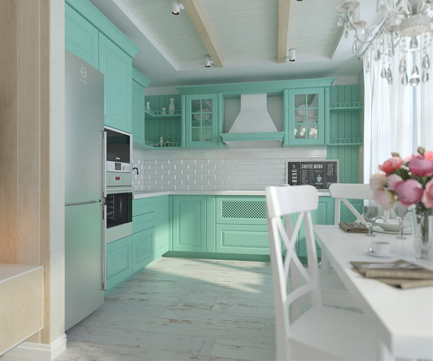 Фото из портфолио Мятный прованс – фотографии дизайна интерьеров на INMYROOM
