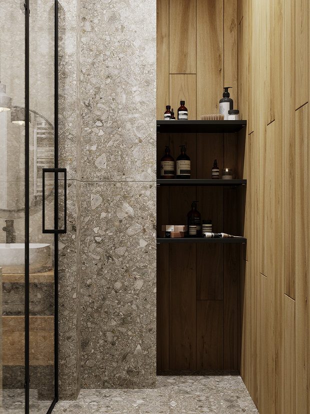 Фотография: Ванная в стиле Современный, Квартира, Проект недели, Санкт-Петербург, 1 комната, 40-60 метров, Finterio – фото на INMYROOM