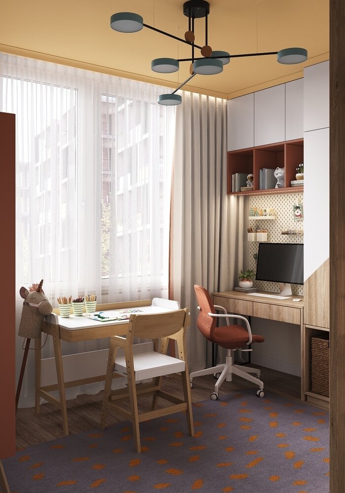 Фотография: Детская в стиле Современный, Квартира, Проект дня, Московская область, Ирина Собыленская, 3 комнаты, 40-60 метров, Монолитно-кирпичный – фото на INMYROOM Фотография: Детская в стиле Современный, Квартира, Проект дня, Московская область, Ирина Собыленская, 3 комнаты, 40-60 метров, Монолитно-кирпичный – фото на INMYROOM