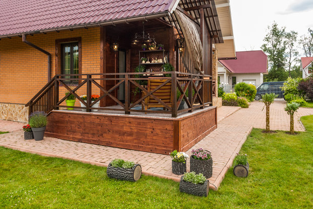 Фото из портфолио Проект "Альпийский дух на веранде" для "Фазенды" на 1-м канале – фотографии дизайна интерьеров на INMYROOM