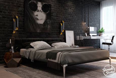 Проект интерьера "Black", Минск, 75м.кв