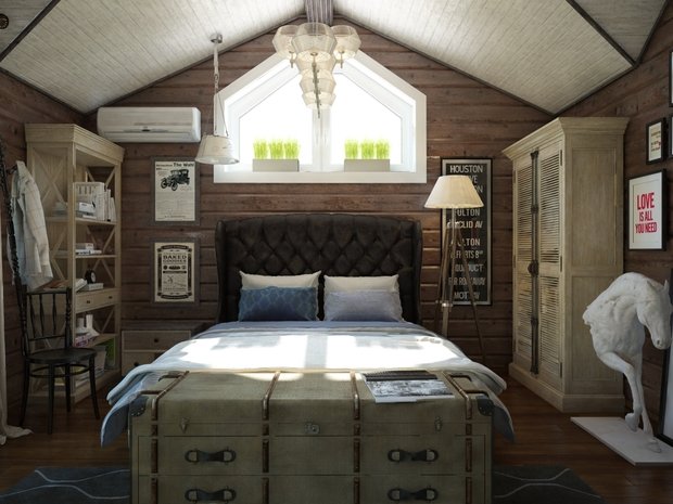 Фотография: Спальня в стиле Прованс и Кантри, Дом, Россия, Декор, Мебель и свет, Белый, Бежевый, Серый, Коричневый, Дом и дача, Павел Алексеев, Казань, dom-iz-brusa – фото на INMYROOM