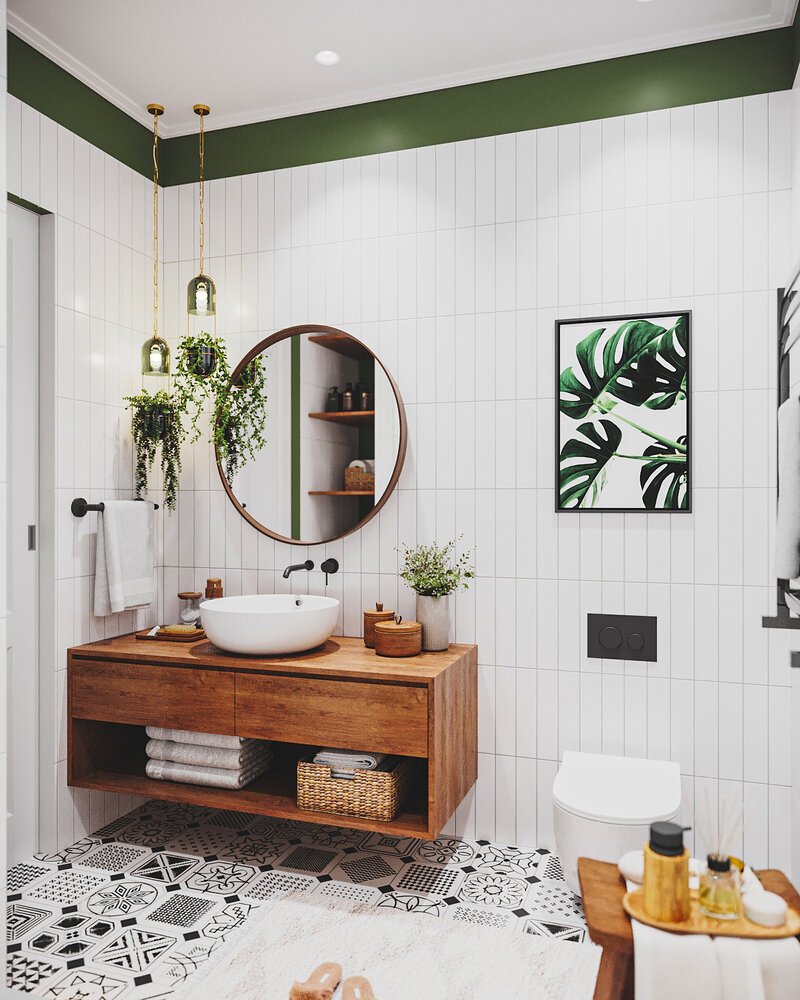 Фотография: Ванная в стиле Скандинавский, Современный, Эклектика, Квартира, Проект недели, Москва, 3 комнаты, 60-90 метров, Бохо, KSInteriors – фото на INMYROOM