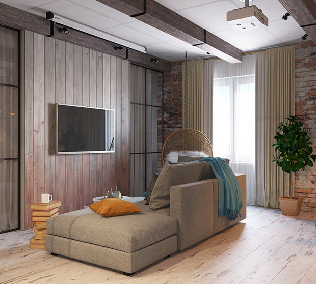 Фото из портфолио Loft для небольшой квартиры. – фотографии дизайна интерьеров на INMYROOM