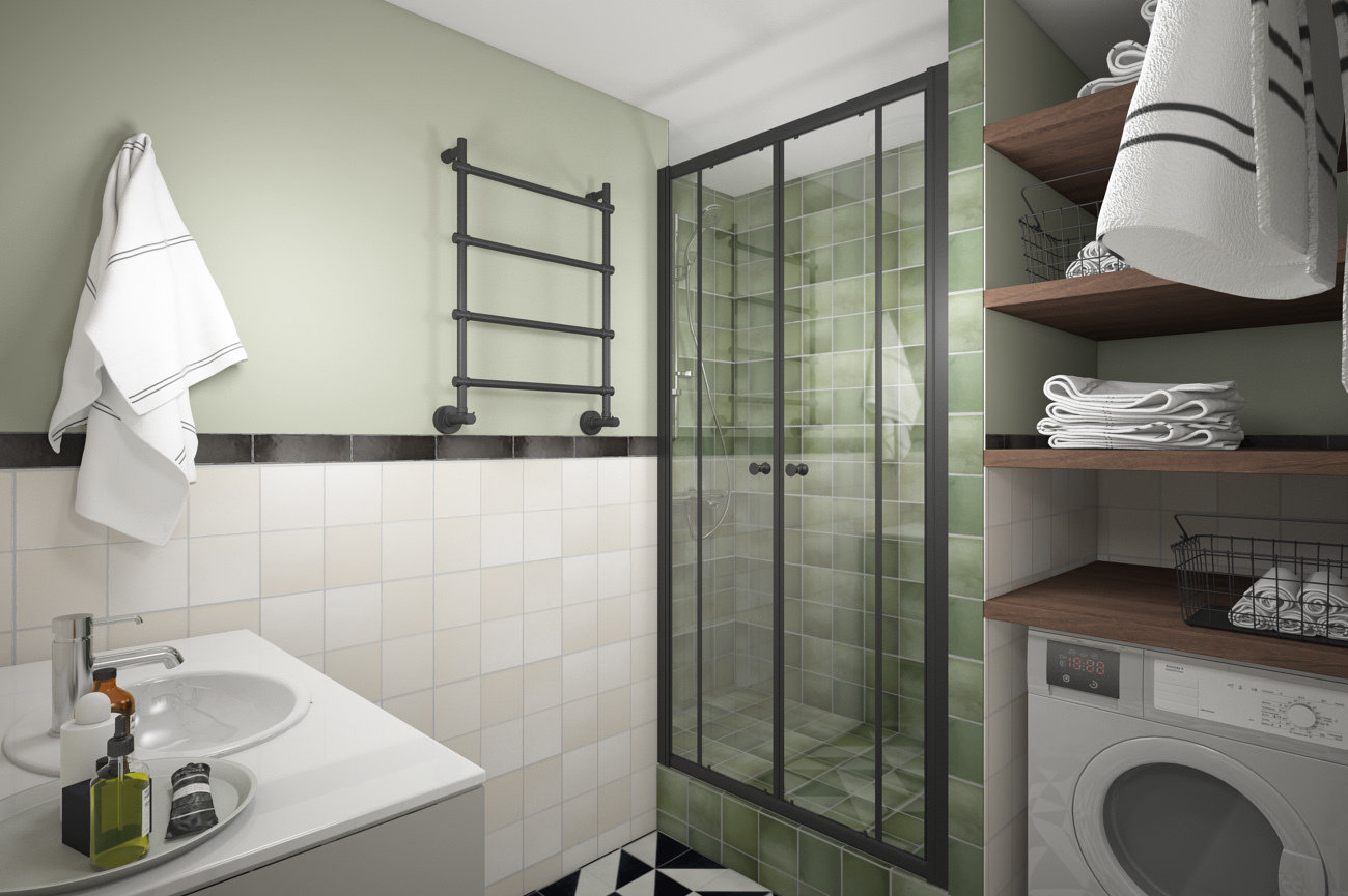 Фотография: Ванная в стиле Скандинавский, Детская, Лофт, Квартира, Проект недели, Москва – фото на INMYROOM