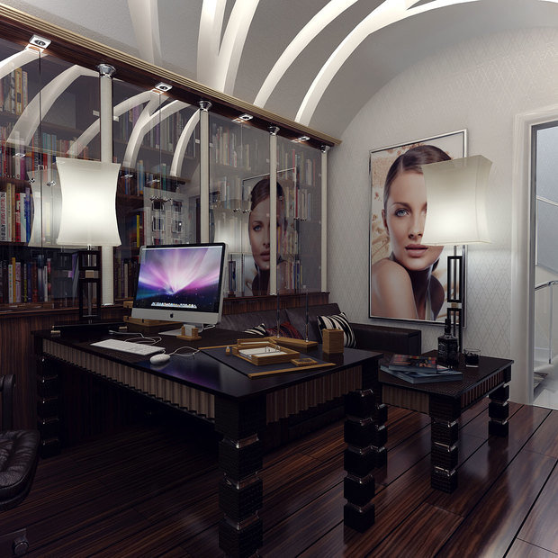 Фото из портфолио Кабинет АрДеко – фотографии дизайна интерьеров на INMYROOM