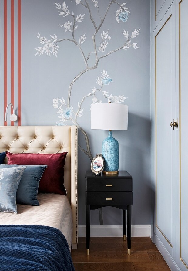 Фотография: Спальня в стиле Классический, Современный, Эклектика, Квартира, Проект недели, Калининград, Монолитный дом, 3 комнаты, 40-60 метров, 60-90 метров, Юлиана Шлегель – фото на INMYROOM