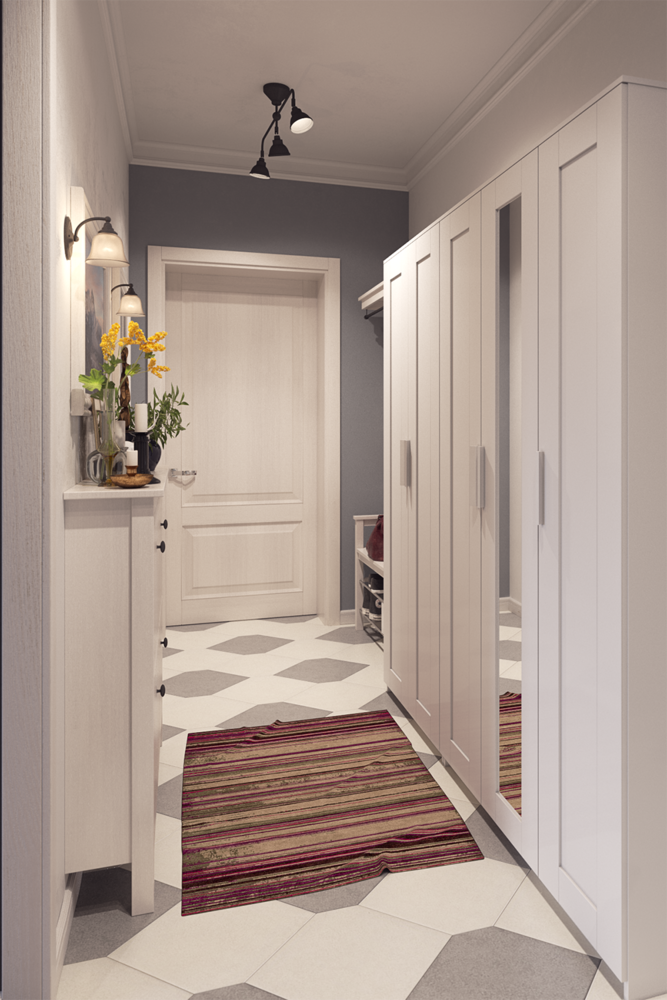 Фотография: Прихожая в стиле Скандинавский, Квартира, Проект недели, Смоленск, Кирпичный дом, 1 комната, 40-60 метров, Анна Багрова, ПРЕМИЯ INMYROOM – фото на INMYROOM Фотография: Прихожая в стиле Скандинавский, Квартира, Проект недели, Смоленск, Кирпичный дом, 1 комната, 40-60 метров, Анна Багрова, ПРЕМИЯ INMYROOM – фото на INMYROOM