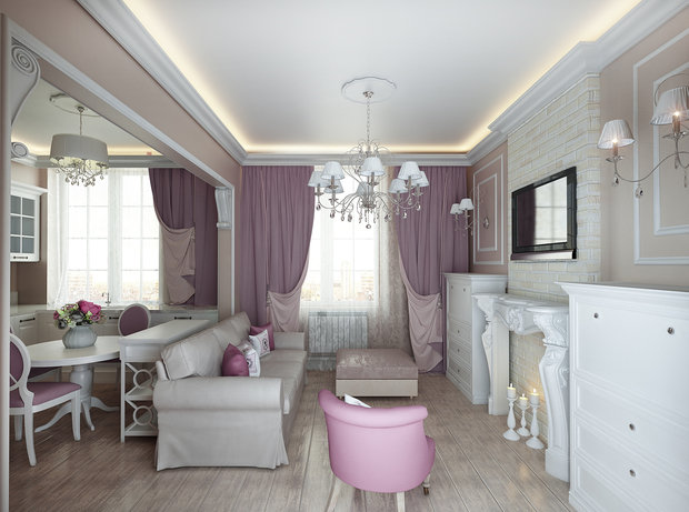 Фото из портфолио Этюд в розовых тонах – фотографии дизайна интерьеров на INMYROOM