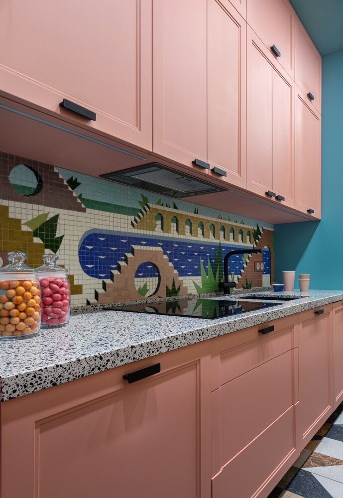 Фотография: Кухня и столовая в стиле Современный, Эклектика, Малогабаритная квартира, Квартира, Проект недели, Москва, Оксана Олейник, Монолитный дом, до 40 метров – фото на INMYROOM