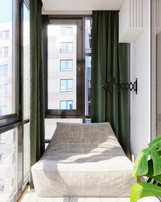 Фотография: Балкон в стиле Современный, Квартира, Проект дня, Санкт-Петербург, 3 комнаты, 60-90 метров, Анастасия Струве – фото на INMYROOM