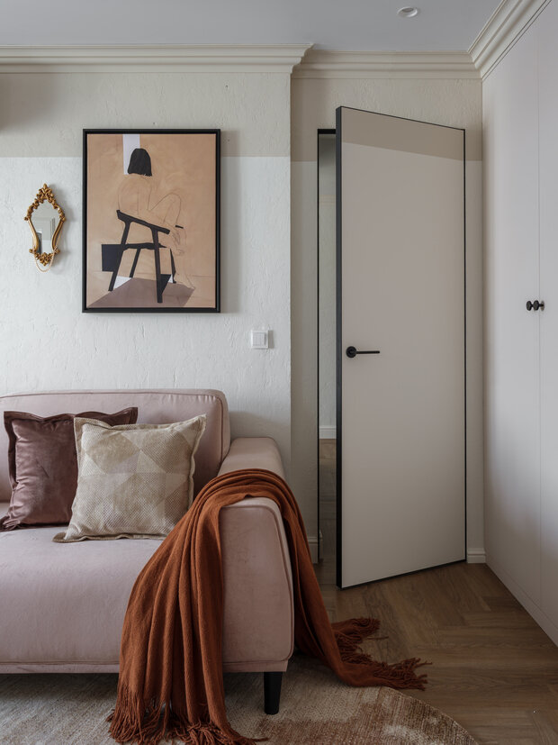 Фотография: Гостиная в стиле Современный, Квартира, Проект дня, Москва, 2 комнаты, 40-60 метров, Сара Михайлова – фото на INMYROOM