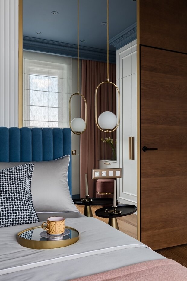 Фотография: Спальня в стиле Классический, Современный, Эклектика, Квартира, Проект недели, Санкт-Петербург, 3 комнаты, 60-90 метров, Олеся Парамонова – фото на INMYROOM