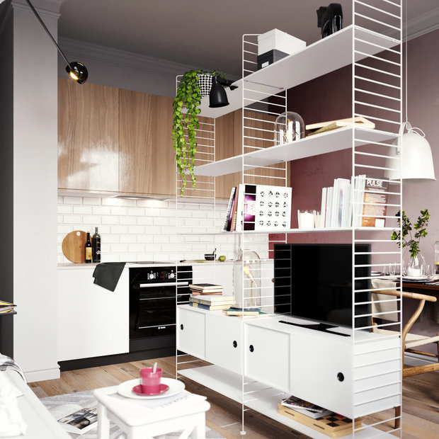 Фотография: Кухня и столовая в стиле Скандинавский, Малогабаритная квартира, Квартира, как оформить малогабаритку, система хранения в малогабаритке, идеи для малогабаритки, как визуально увеличить площадь малогабаритки, малогабаритка, до 40 метров – фото на INMYROOM