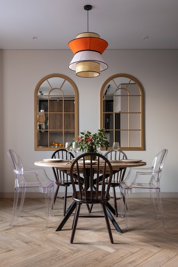 Фотография: Кухня и столовая в стиле Скандинавский, Современный, Эклектика, Квартира, Проект недели, Ростов-на-Дону, 4 и больше, Более 90 метров, Монолитно-кирпичный, Koko design – фото на INMYROOM