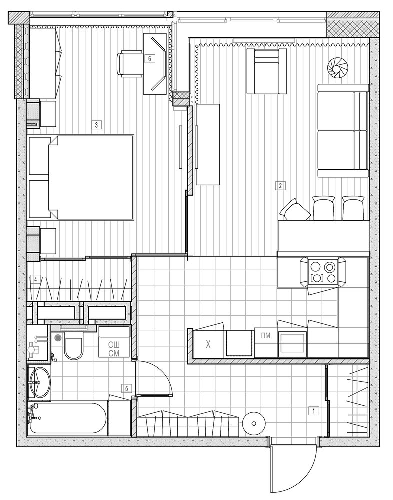 План с расстановкой мебели