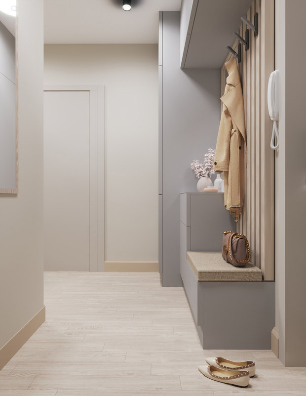 Фото из портфолио Проект однокомнатной квартиры – фотографии дизайна интерьеров на INMYROOM