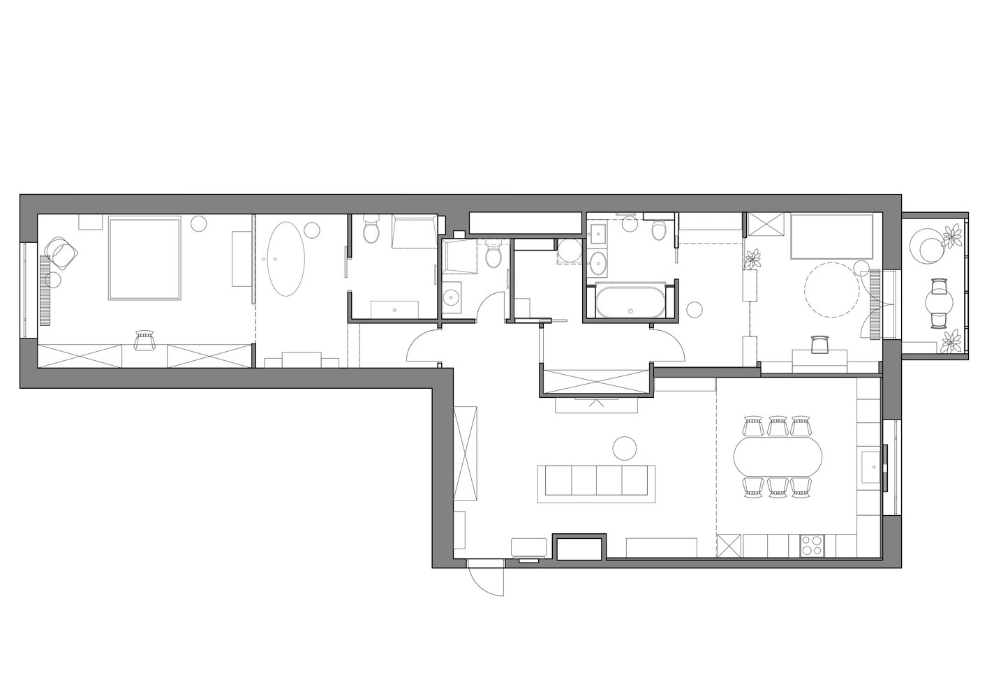 Фотография: Планировки в стиле , Квартира, Проект недели, Москва, Светлана Гаврилова, 3 комнаты, Более 90 метров – фото на INMYROOM Фотография: Планировки в стиле , Квартира, Проект недели, Москва, Светлана Гаврилова, 3 комнаты, Более 90 метров – фото на INMYROOM
