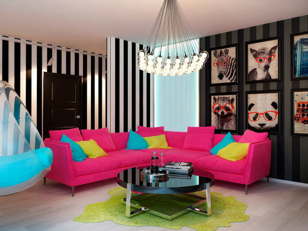 Фотография: Гостиная в стиле Эклектика, Декор интерьера, Декор дома, Обои – фото на INMYROOM