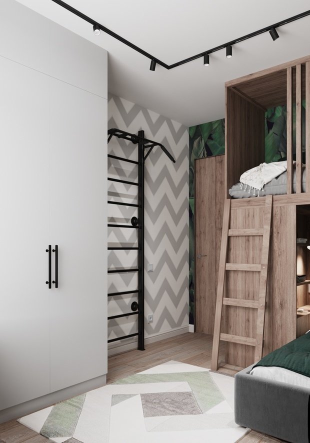 Фотография: Детская в стиле Скандинавский, Современный, Эклектика, Квартира, Проект недели, Монолитный дом, 3 комнаты, 60-90 метров, Светлана Удзилаури, Брянск – фото на INMYROOM