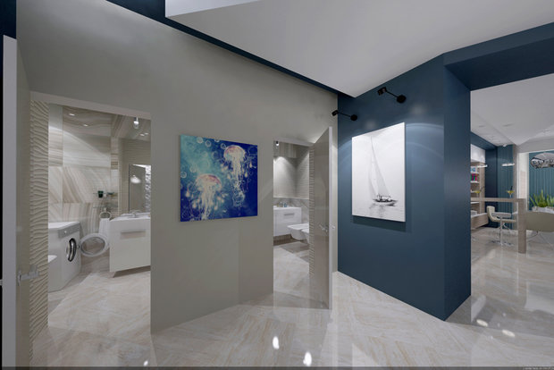 Фото из портфолио Морской минимализм – фотографии дизайна интерьеров на INMYROOM