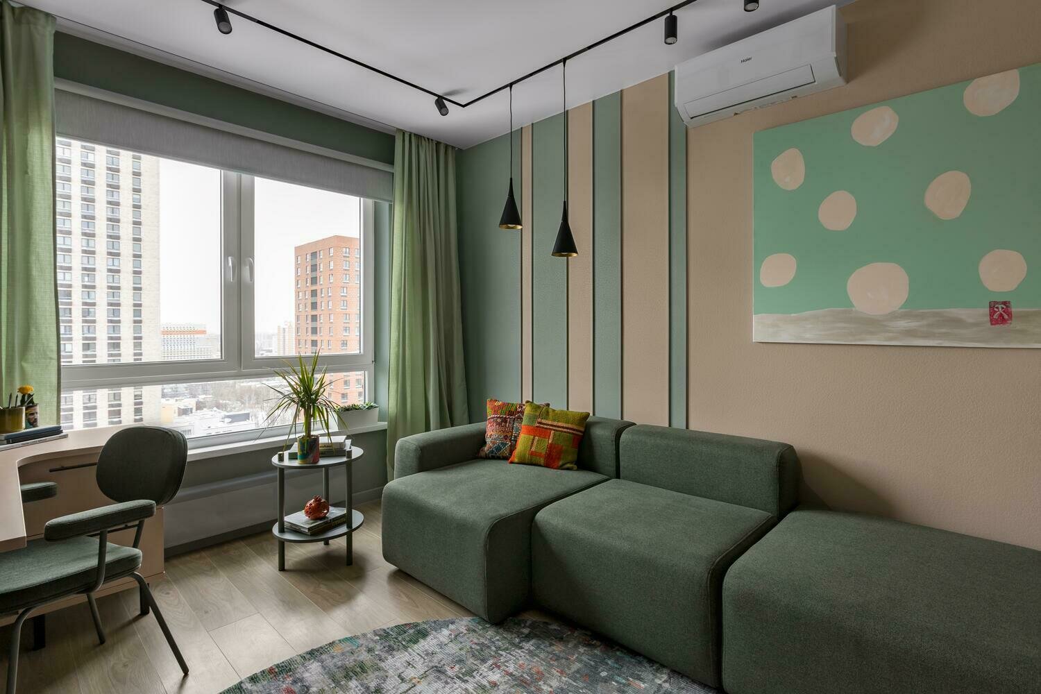 Фотография: Гостиная в стиле Современный, Квартира, Проект недели, Москва, Монолитный дом, 2 комнаты, до 40 метров, CHE.Homedesign, Дарья Дубинкина – фото на INMYROOM